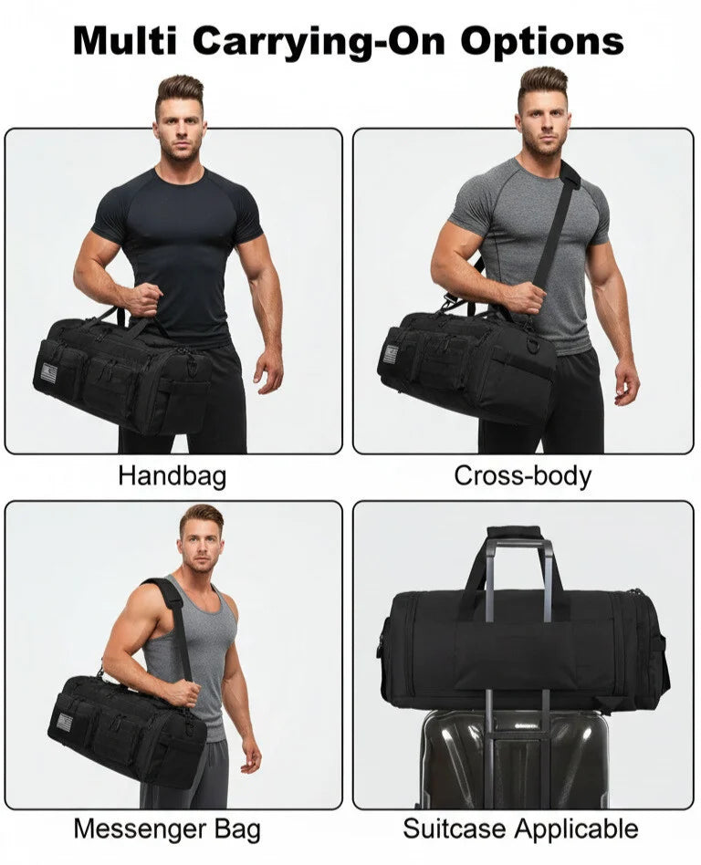 IRONBACKPACK® 50L Training Duffle Bag - Black
