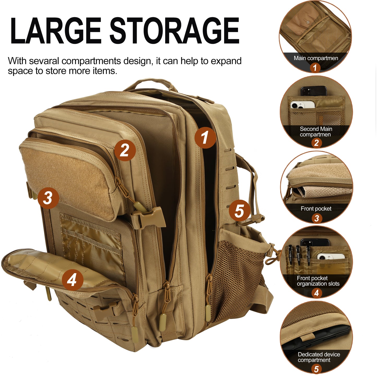IronBackpack® Pro 45L - Khaki