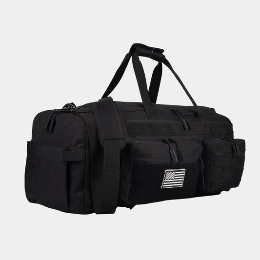 IronBackpack 50L Training Duffle Bag in black, front view