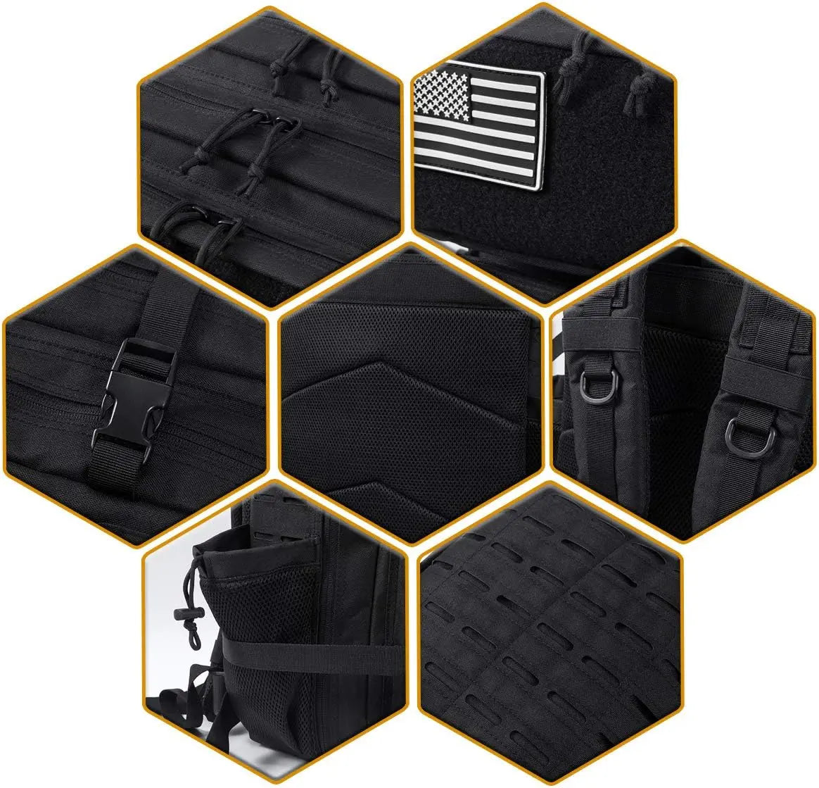 IronBackpack Pro 45L tactical backpack durable 900D material detail