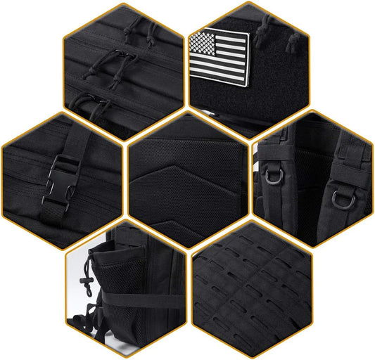 IronBackpack Pro 45L tactical backpack durable 900D material detail