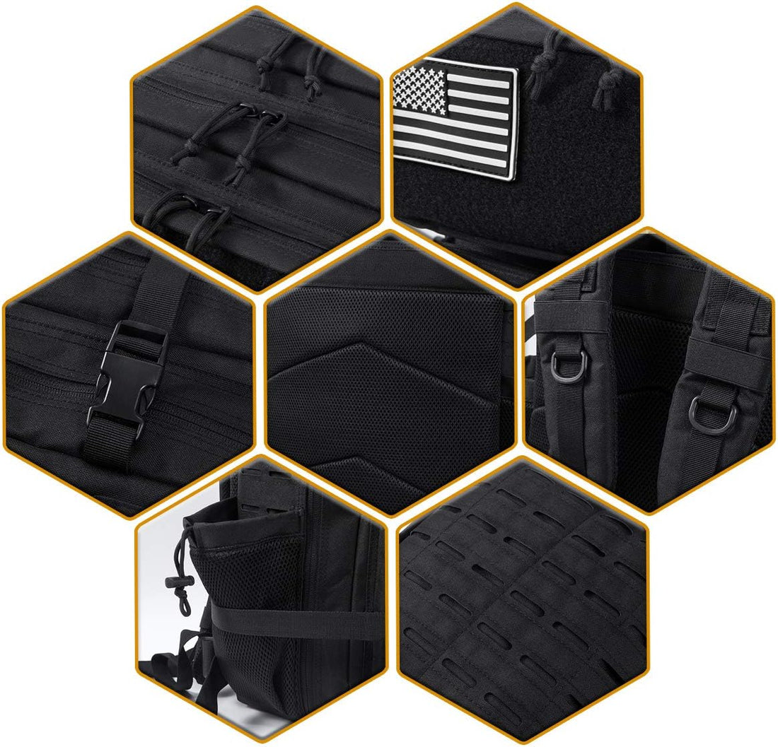IronBackpack Pro 45L tactical backpack durable 900D material detail