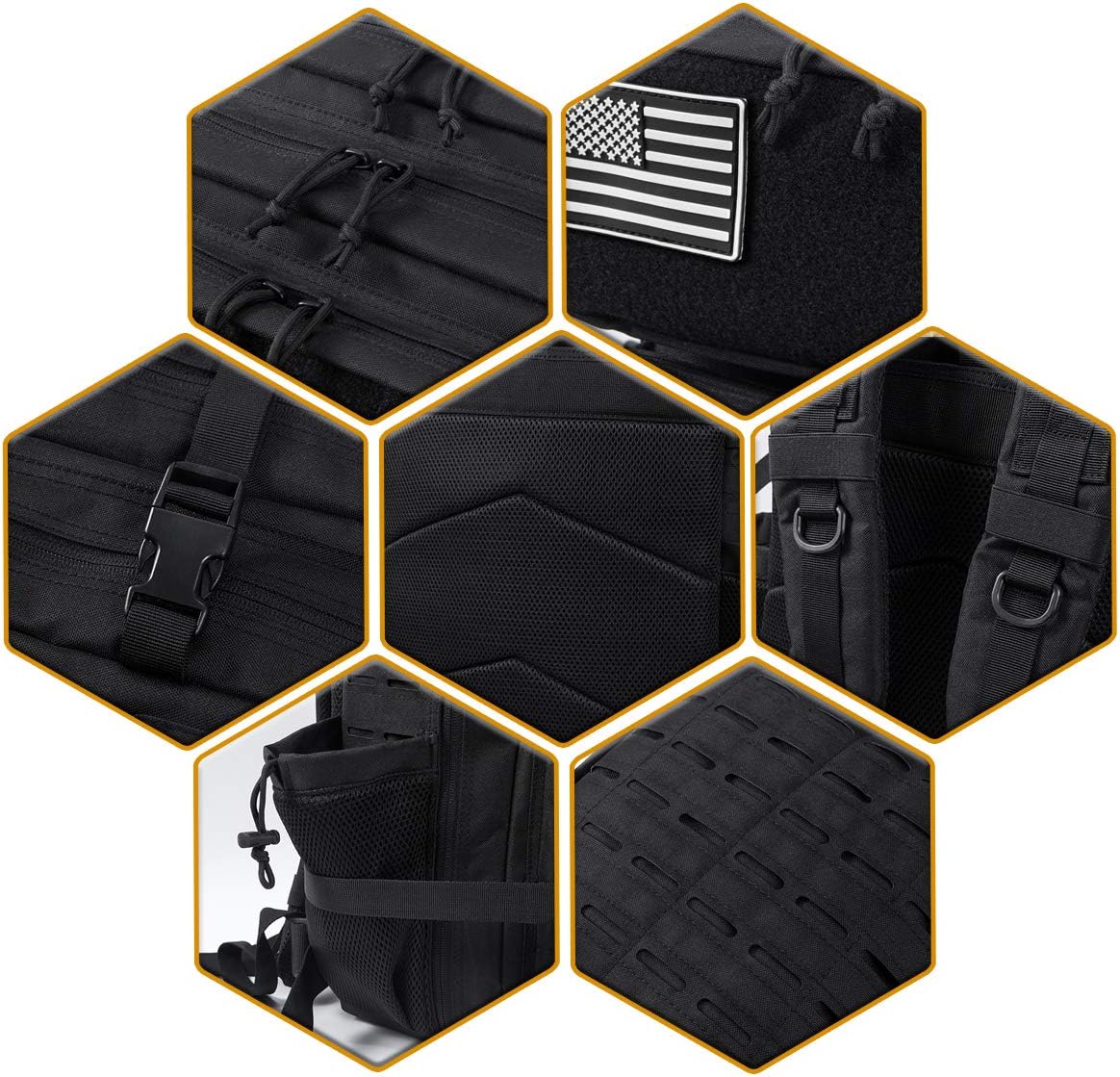 IronBackpack Pro 45L tactical backpack durable 900D material detail