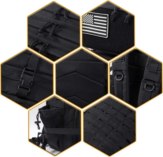 IronBackpack Pro 45L tactical backpack durable 900D material detail