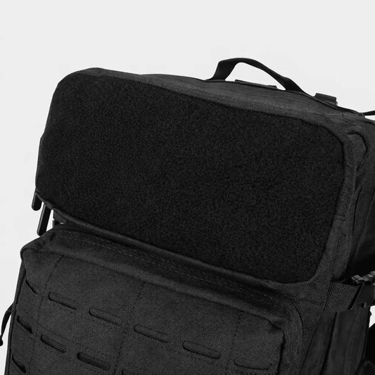 Front Velcro patch panel on IronBackpack Pro 45L with removable patch