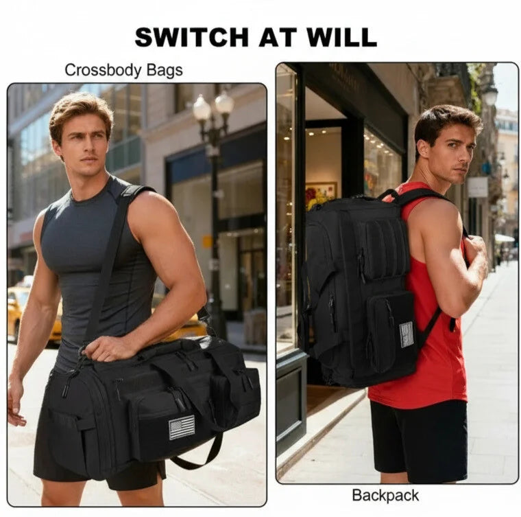 IRONBACKPACK® 50L Training Duffle Bag - Black IRONBACKPACK