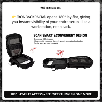 IronBackpack® Pro 45L (Training, Work, Travel)