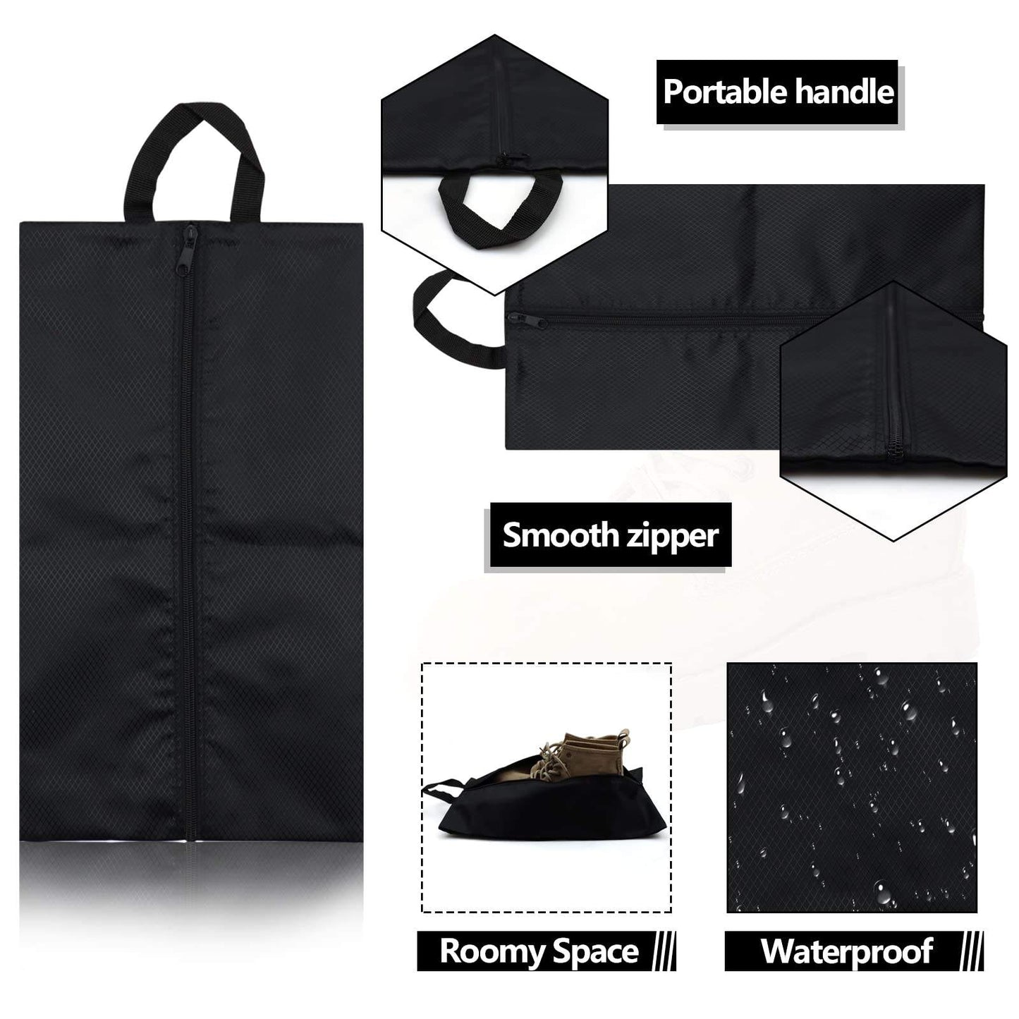 Black Waterproof Wet Bags