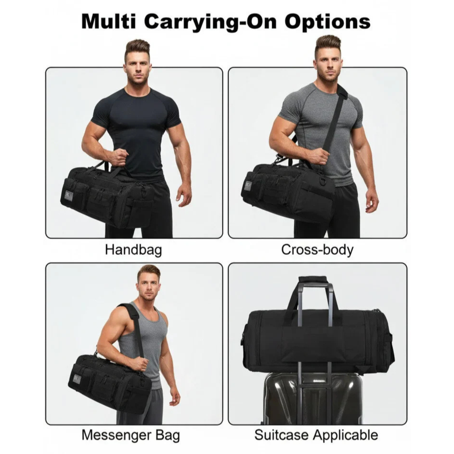 IRONBACKPACK® 50L Training Duffle Bag - Black IRONBACKPACK