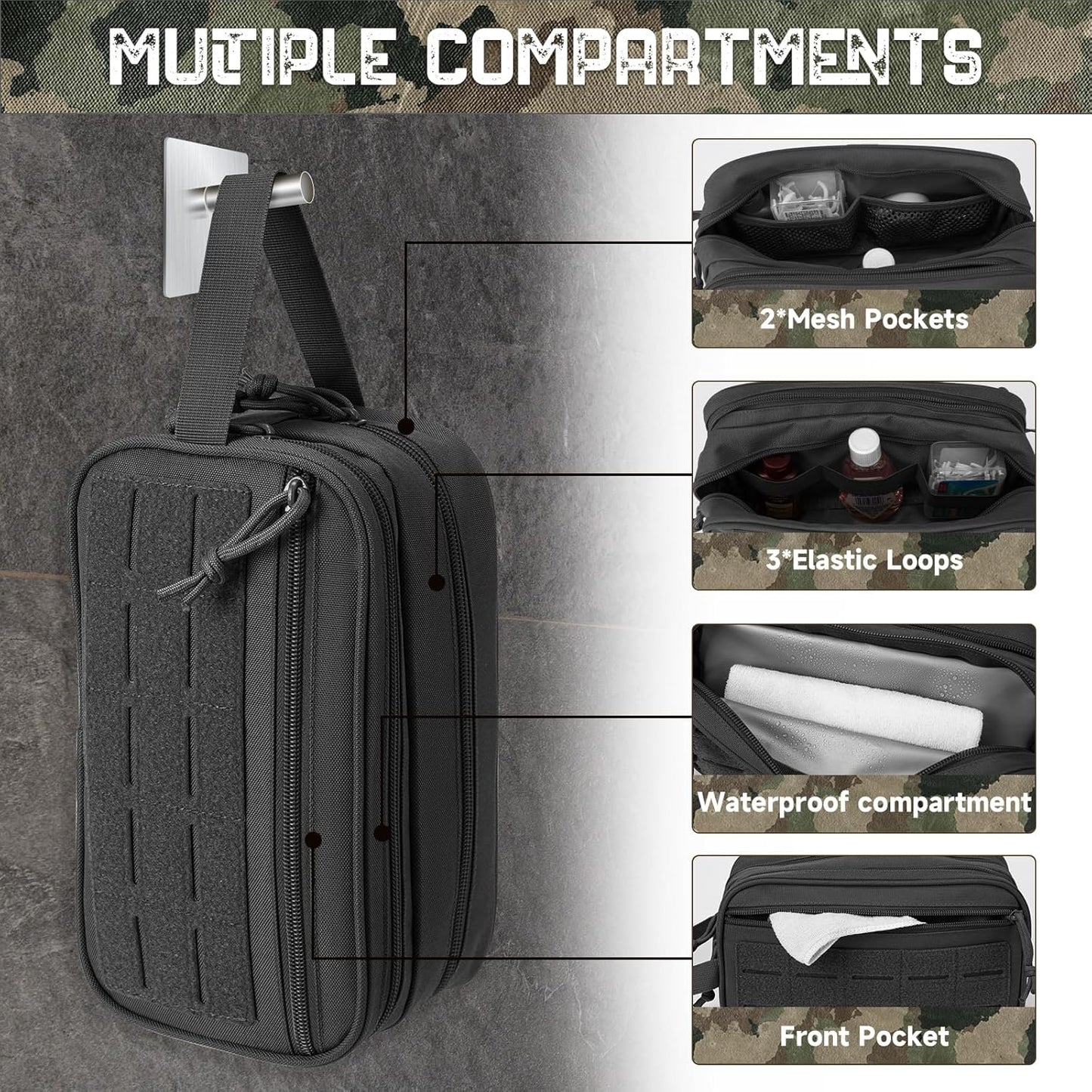IronBackpack® Tactical Toiletry Bag IRONBACKPACK