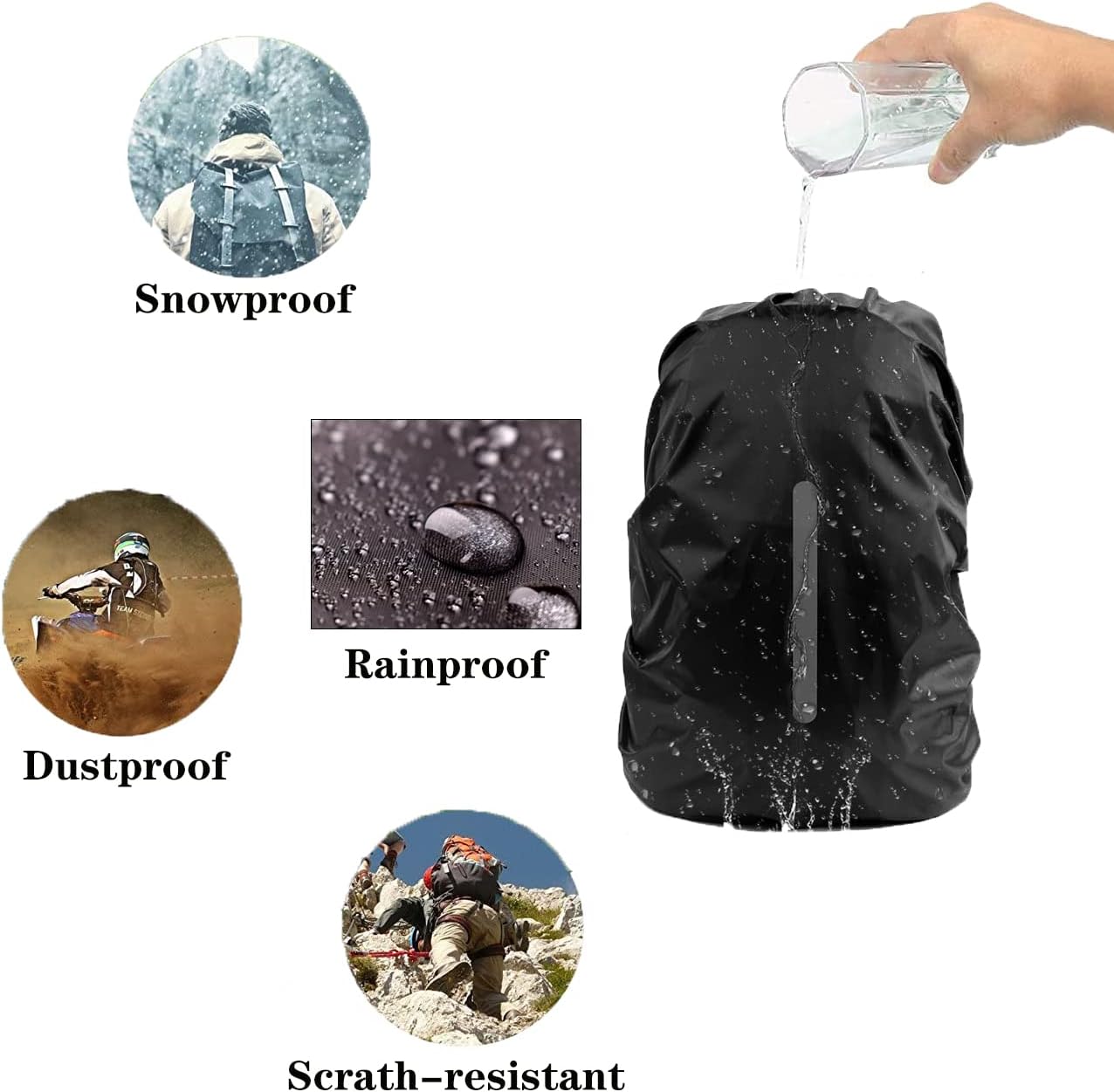 IronBackpack® Waterproof Backpack Rain Cover (45L) IRONBACKPACK