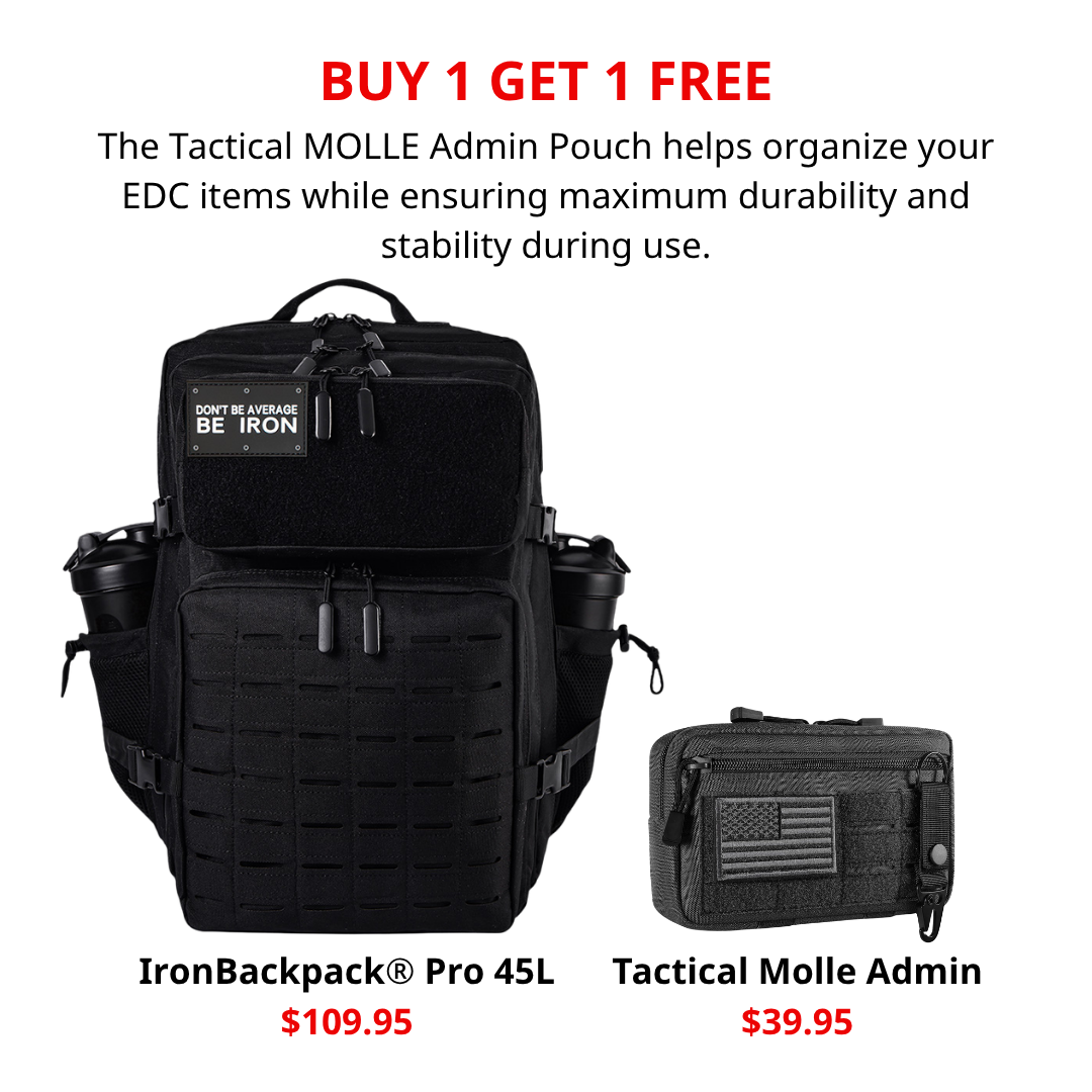 Buy 1 Backpack Get 1 Tactical Molle Admin Pouch IRONBACKPACK